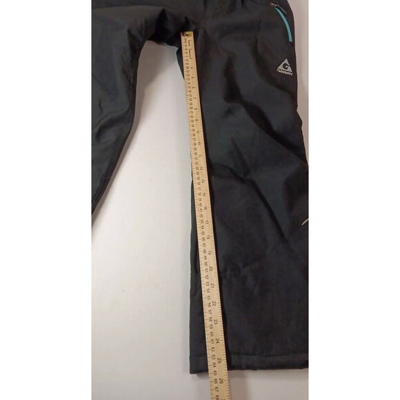 BOYS GERRY BLACK BLUE SNOW SKI SNOWBOARD PANTS BIBS OVERALLS SUSPENDERS M 10 12 - Picture 8 of 11